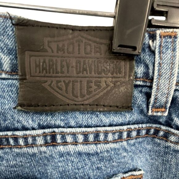 Harley Davidson Jeans Women Size 12 Petite Medium Wash Blue Denim - Picture 15 of 16
